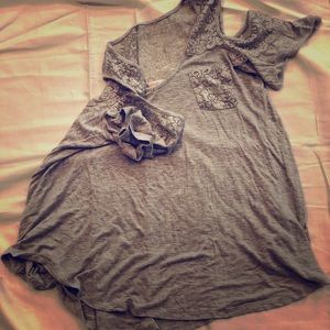 Cold Shoulder Top with Lace